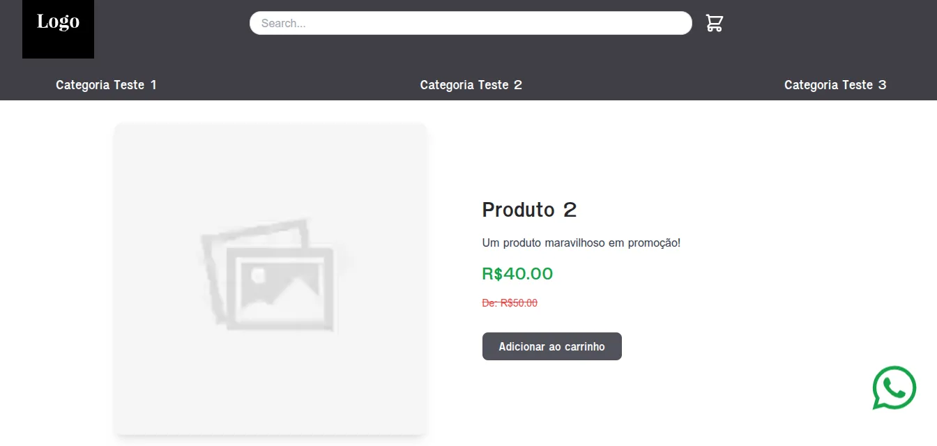 Catálogo Página Produto